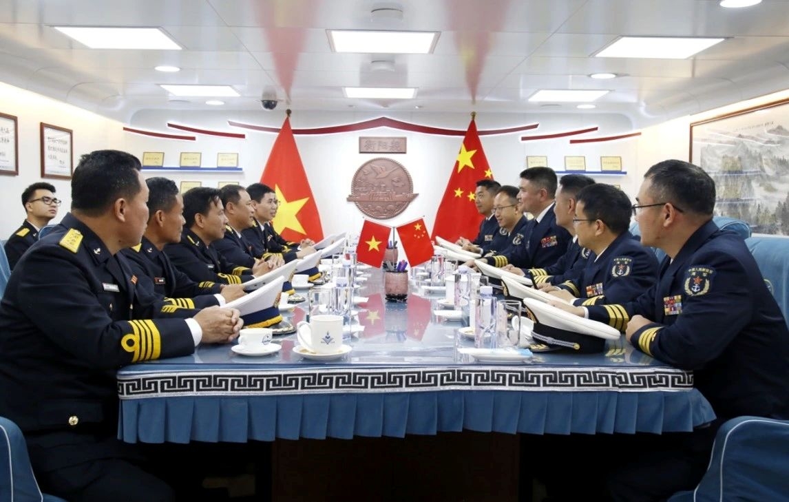 Vietnam and China navies meet ahead of joint patrol and training